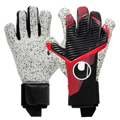 Image of uhlsport Powerline SUPERGRIP+ HN Goalkeeper Gloves Size 10 Black/Red/Wht
