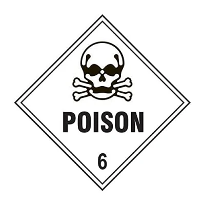 Image of Spectrum Industrial Poison 6 Labels (250 x 250mm, Pack of 10)