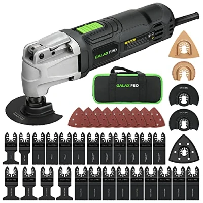 Image of GALAX PRO Oscillating Tool, 260W 6 Variable Speed Multi Tool Kit with Quick Lock Accessory Change, Angle:3, 40pcs Accessories and Carry Bag