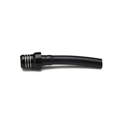 Image of Motorcycle Pit Bike Gas Fuel Cap Petrol Tank Valve Vent Breather Hose Tube Off Road (Black)