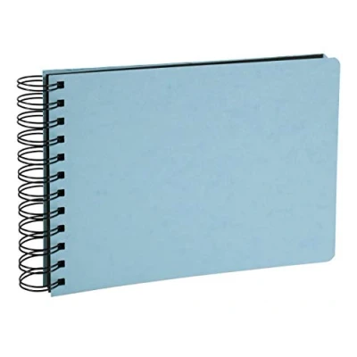 Image of Exacompta Ref 16560E Aquarel Collection Photo Album 23 x 16cm, Spiral Bound, 50 Black Thick Card Pages, Laminated Cover Assorted Pastel Colours