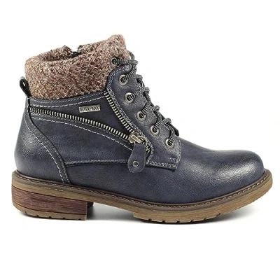 Image of Ladies Benson III Navy Waterproof Boot 4 Blue