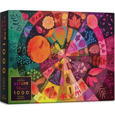 Image of Elena Essex 1000 Piece Jigsaw Puzzles for Adults Autumn Wheel/Puzzle/Jigsaws Pieces Adults/autumn mushroom pumpkin halloween puzzle/Puzzles Size 70x50cm