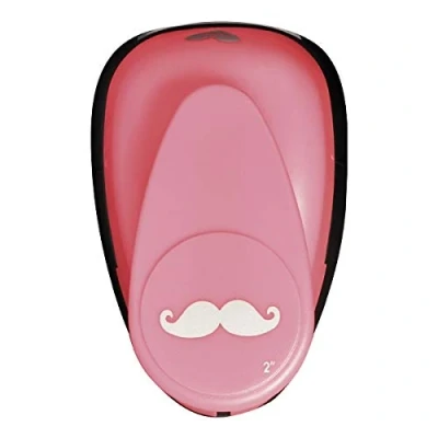 Image of Jumbo punch, moustache, motif size: 5 x 1.5 cm, hole punch for paper, crafts celebrations and parties, DIY table decoration