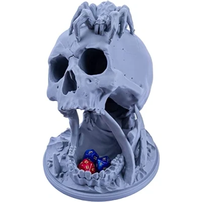 Image of 3D Vikings Dice Tower Skull for All Sizes. Perfect Roller Dungeons and Dragons, Tabletop RPG, Miniature Games Board