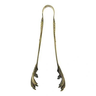 Image of Barfly M37066 Talon Ice Tong, 18/8 Stainless Steel, Antique Brass