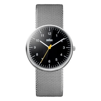 Image of Braun Mens Quartz Watch, Analogue Classic Display and Stainless Steel Strap BN0021BKSLMHG