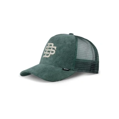 Image of Djinns Trucker Cap Cord Felt Green Green, Size:OneSize