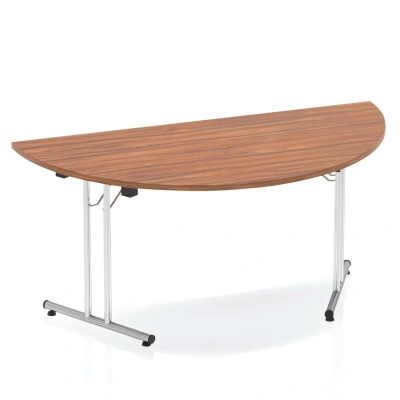 Image of Impulse 1600 Folding Semicircle Table Walnut I000703