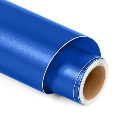 Image of Matte Metallic Permanent Vinyl for Cricut, 12&quot; x 5FT Navy Blue Self Adhesive Roll Cricut and Silhouette Cameo, Party Decoration, Window Stickers, Home Decor