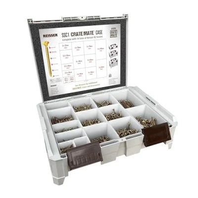 Image of Reisser R2 Wood Screw &amp; Tool Storage System Crate Mate Small with 2115