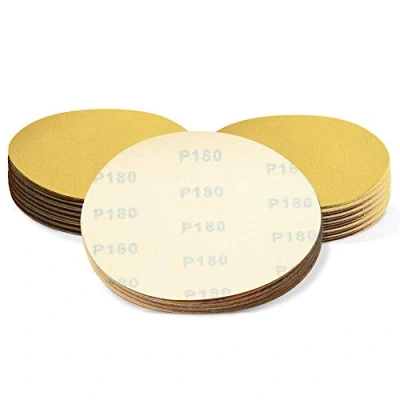 Image of SPEEDWOX 50 Pcs 6 Inches Sanding Discs 180 Grit Dustless Hook and Loop Sandpaper for Random Orbital Sander Yellow Finishing Automotive Woodworking