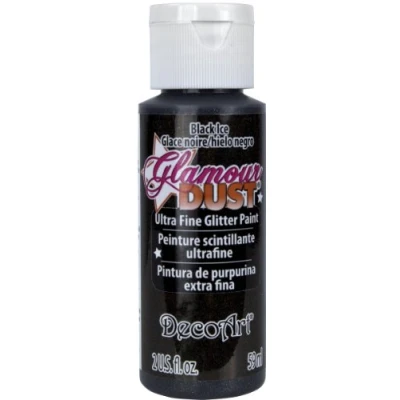 Image of DecoArt Glamour Dust Glitter Paint, Black Ice