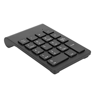 Image of Wireless Number Keypad, 2.4GHz Portable Mini USB Numeric Pad 18 Keys Financial Accounting Keyboard Extensions for Laptop, PC, Desktop, Surface Pro, Notebook(Black)