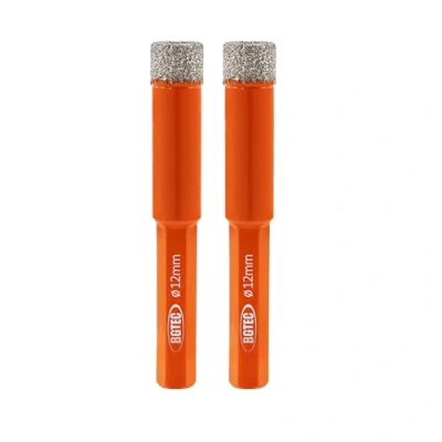 Image of BGTEC Dry Diamond Drill Bits 2pcs 12mm Hex Shank for Granite Marble Porcelain Tile Ceramic