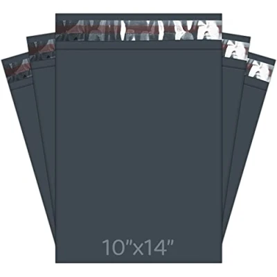 Image of Mailing Bags, YUNJU Shipping Poly Postal Self Seal Bags in Size 10 x 14 Inch Small Postage Packaging 254mm to 356mm Grey 50 Pack