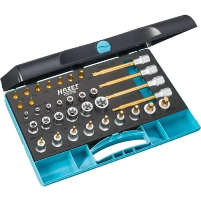 Image of Hazet Tool Set 1557/35 Square 6.3 mm (1/4, 12.5 (1/2 inch) External Torx Profile E 6 24 T 8 50, 35 Pieces