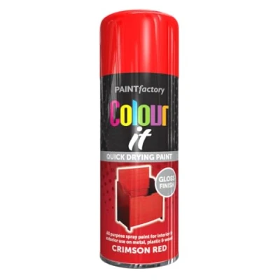 Image of AlezyB 3 x Crimson Red 400ml All Purpose Spray Paint Use on Metal, Wood, Plastic and Multipurpose Aerosol Professional Quality Perfect Finish, for Interior Exterior Excellent Coverage