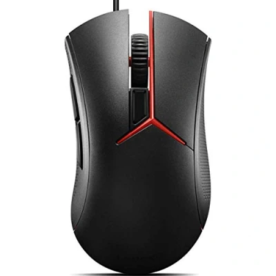 Image of Lenovo GX30L02674 Optical USB Mouse 4000 DPI Right Handed (Right Handed, Optical, USB, DPI, Black, Red)