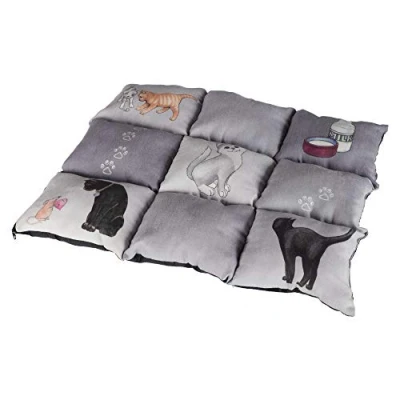 Image of Trixie Patchwork Blanket Cat, 55 x 45 cm, Grey