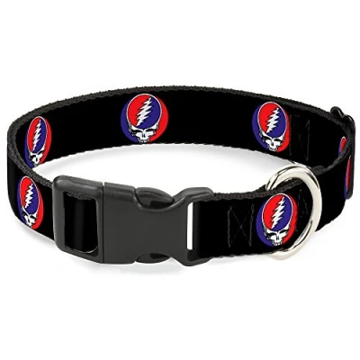 Image of Buckle Down Plastic Clip Collar Steal Your Face Repeat Black/Color