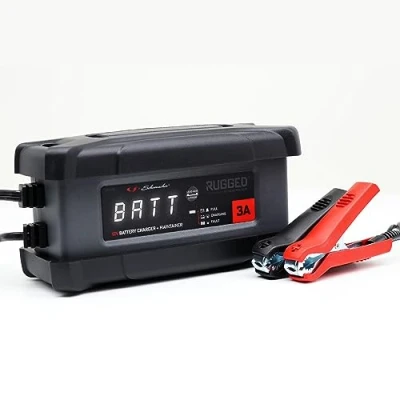 Image of Schumacher Rugged SPX 458 Charger Automatic Intelligent Maintainer 12V, 3A For Motorcycles, Cars, Boats, Quads, Lawn Mowers, Mini Tractors IP54