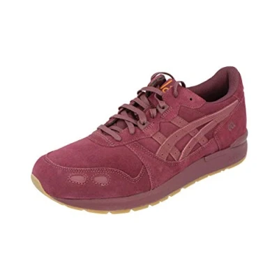 Image of Asics Tiger Mens Gel Lyte Trainers Maroon Size UK 11