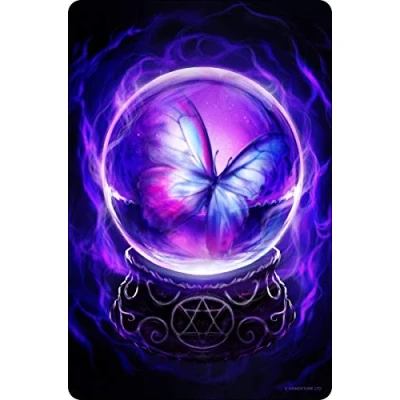 Image of Grindstore Spiritual Butterfly Small Tin Sign Purple 10x15cm
