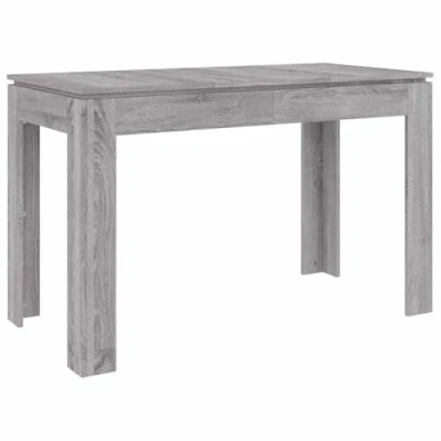 Image of vidaXL Grey Sonoma Dining Table Stylish, Modern and Minimalist Design Made from Quality Engineered Wood Sturdy Easy to Clean Surface Assembly Required