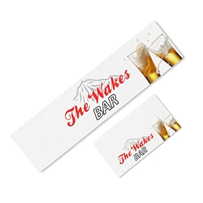 Image of Personalised COORS Light White BAR Runner Ideal for Home Pub Beer MAT Occasion (88x25)