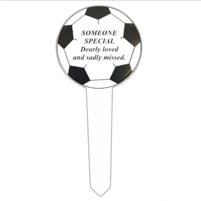 Image of Angraves Someone Special Football Memorial Remembrance Verse Ground Stake Plaque Tribute
