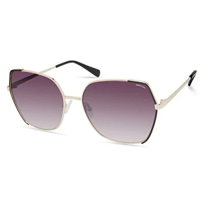 Image of Kenneth Cole New York Women&#039;s Geometric Sunglasses, Shiny Gunmetal / Gradient Brown, 60 mm
