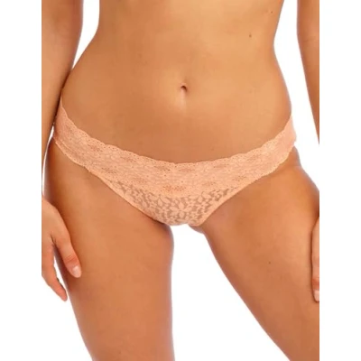 Image of Wacoal Halo Lace Bikini Brief Almost Apricot Pink M 12