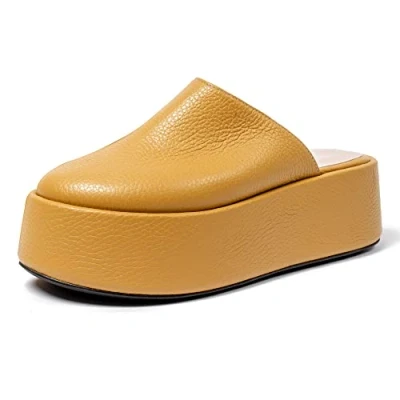 Image of L37 HANDMADE SHOES Women&#039;s FENOMENAL Sandal, Yellow, 4 UK