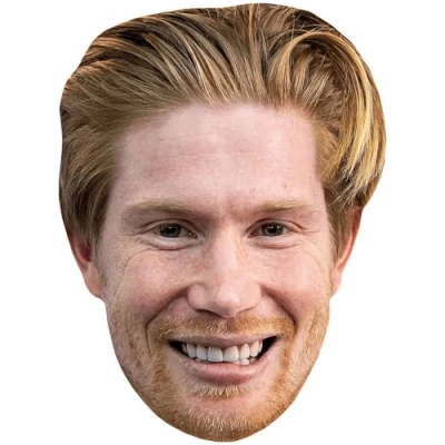 Image of Kevin De Bruyne (Long Hair) Celebrity Mask, Flat Card Face, Fancy Dress Mask