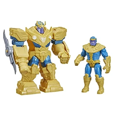 Image of Marvel Avengers Mech Strike 9 inch Action Figure Toy Infinity Suit Thanos And Blade Weapon For Kids Ages 4 Up