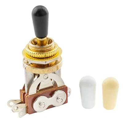 Image of Musiclily Pro 3 Way Pickup Selector Toggle Switch for Les Paul Style Electric Guitar, Gold
