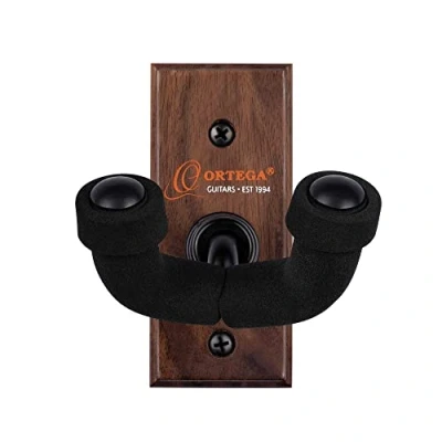Image of Ortega Guitars Ukulele Hanger Accessories Wall Mount for Wood, Dark Brown (OUH 1WN)