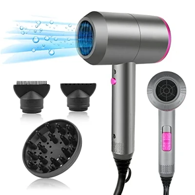 Image of CASAMAA Professional Ionic Hair Dryer Powerful AC Motor Quick Drying with 2 Speed 3 Heat Setting, Cool Shot Button 1 Diffuser &amp; Concentrator, Hairdryers for Women Man