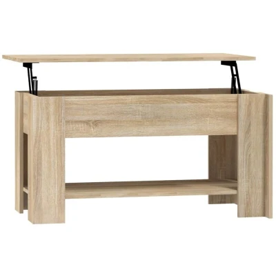 Image of vidaXL Coffee Table Sonoma Oak 101x49x52 cm Engineered Wood