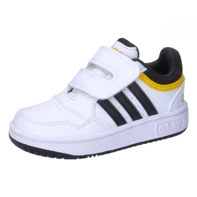 Image of adidas Hoops Shoes, Cloud White/core Black/Supplier Colour, 7 UK