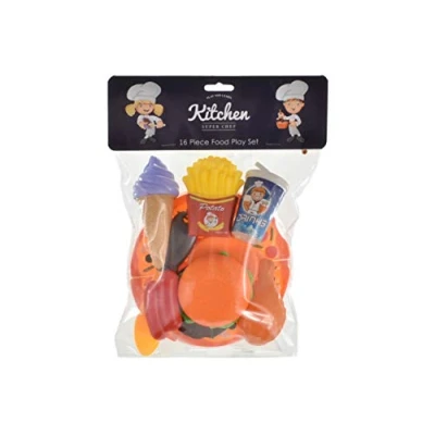 Image of KandyToys 16 Piece Pretend Play Kitchen Toy Food Set Kids Toys