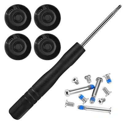Image of 4 Pack Rubber Case Feet with Screws Screwdriver Kit Set for Apple Macbook Pro A1278 A1286 A1297 13 15 17 (Not Retina Display)
