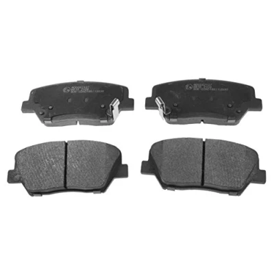 Image of 58101A7A00, S58101A6A02 Brake pad set BLUE PRINT ADG042137 Front Axle with acoustic wear warning KIA: cee‘d II Hatchback, SORENTO 2