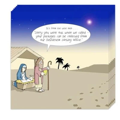 Image of Twizler Funny Christmas Cards Pack of 8 Missed Delivery Design Merry Xmas Multipack