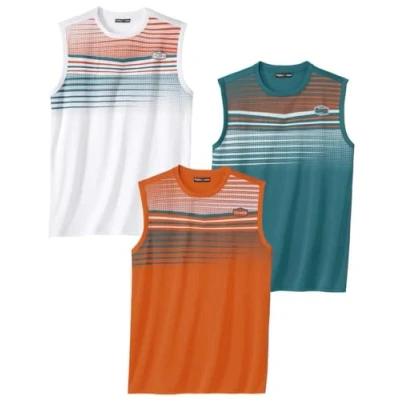 Image of ATLAS FOR Men Multipack of 3 Mens Vests Tank Top Active, Sports and Casual Vest Styles Small to Big Tall Tops Sizes UK S 4XL