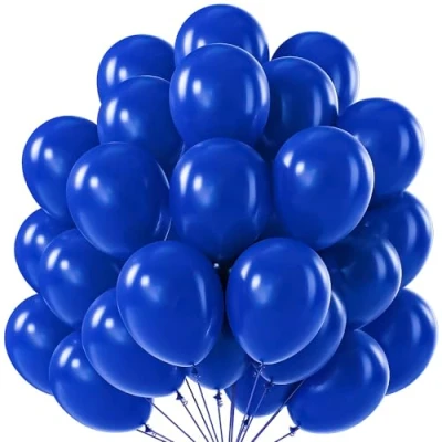 Image of Evening Blue Premium Latex Balloons (30cm) Pack of 50 Vibrant Party Decorations for Birthdays, Weddings, and Events
