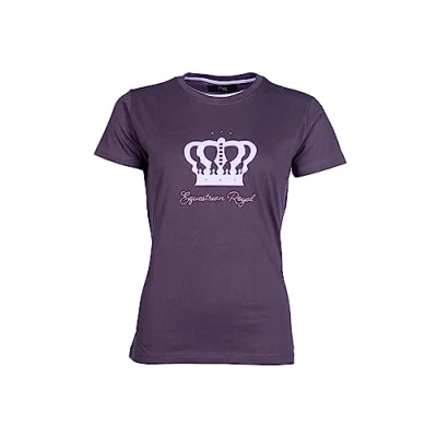 Image of Hkm Women&#039;s Lavender Bay Crown T Shirt, Dark Purple, L