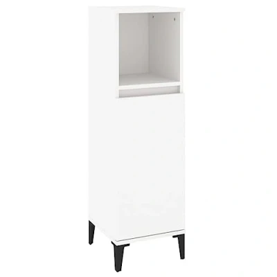 Image of vidaXL Bathroom Cabinet White 30x30x100 cm Engineered Wood