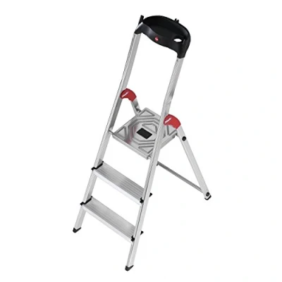 Image of Hailo 8160 301 L60 150 kg Capacity Aluminium Stepladder (3 Steps)